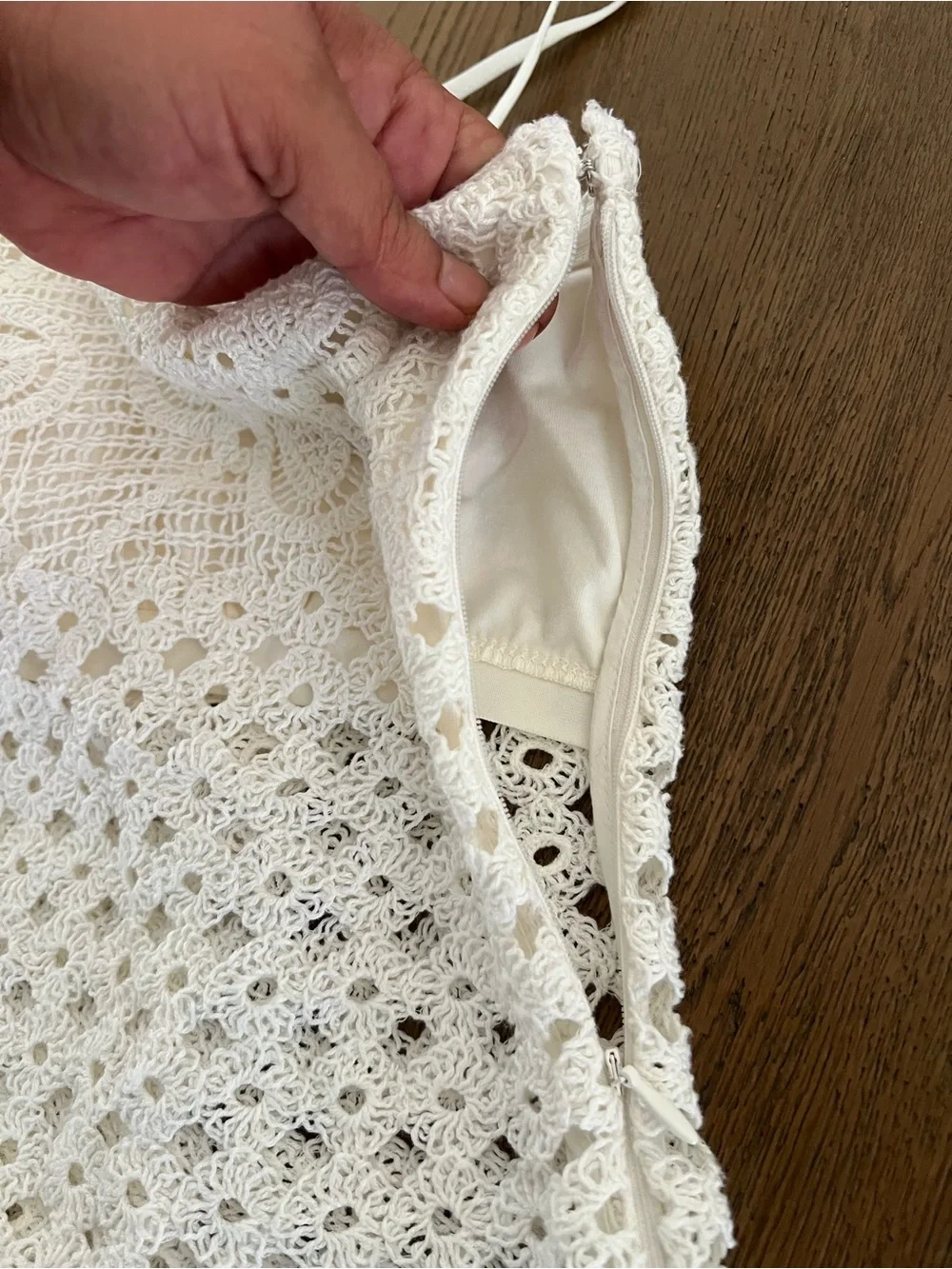 J. Crew White / Cream Crochet Bandeau Tank Top Size M NWOT